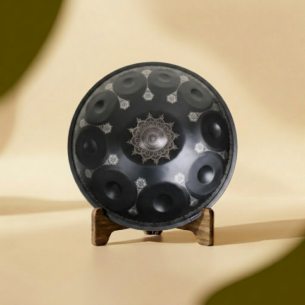 handpan 9 notes g mineur noir ormea