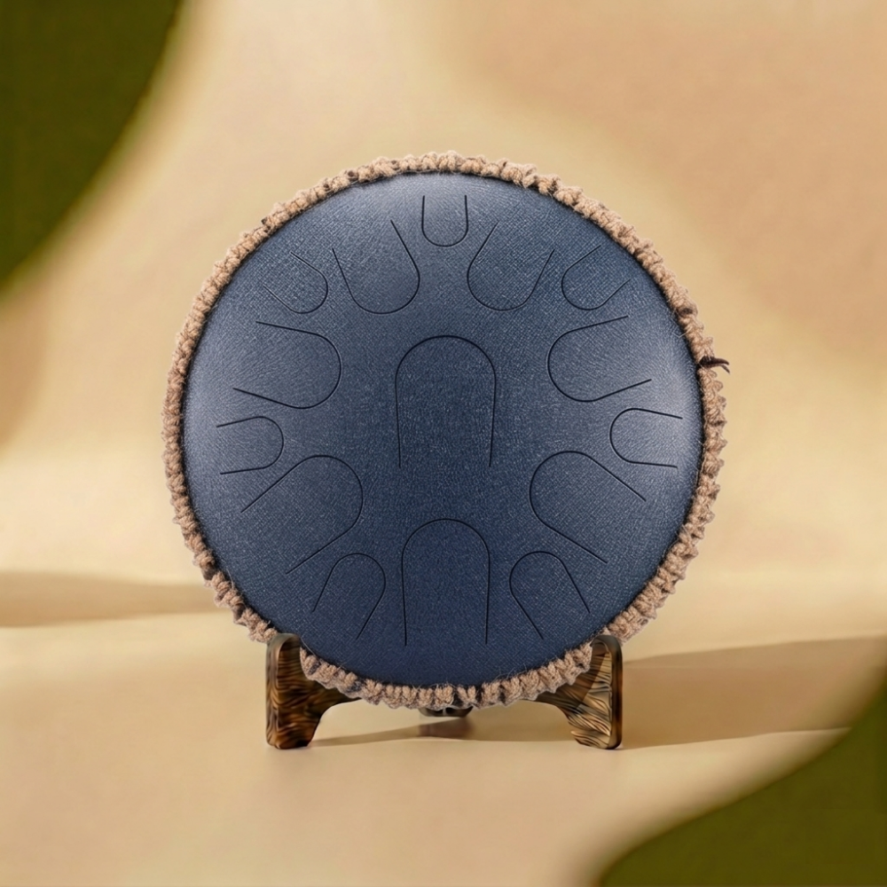 tongue drum 15 notes d tone auralith bleu navy