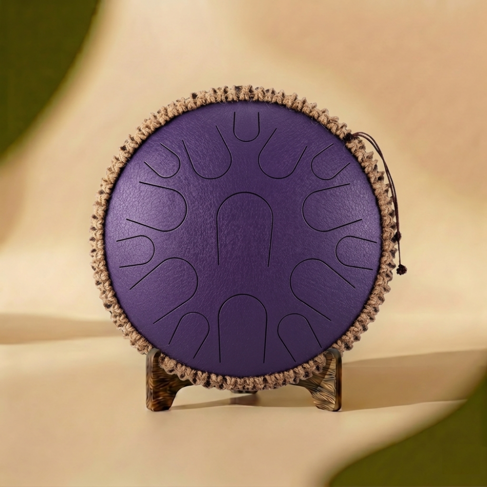tongue drum 15 notes d tone auralith violet