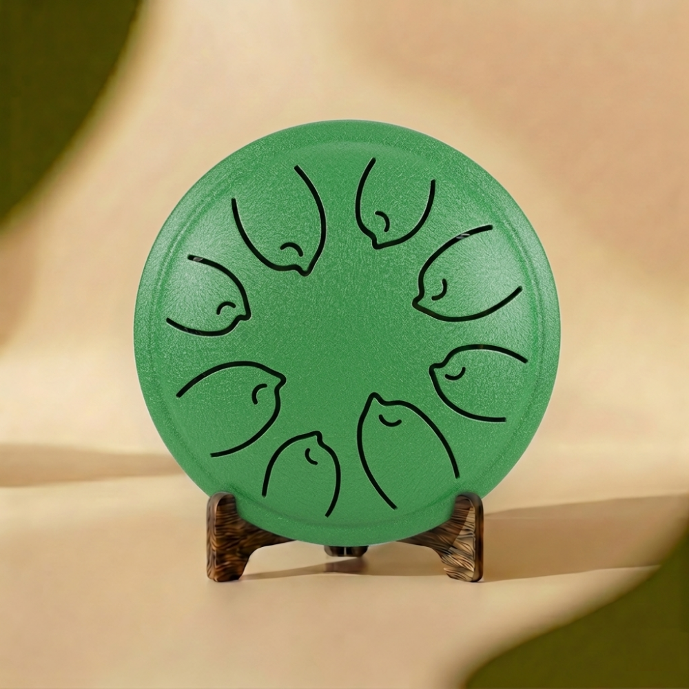 tongue drum 8 notes debutant vert vela