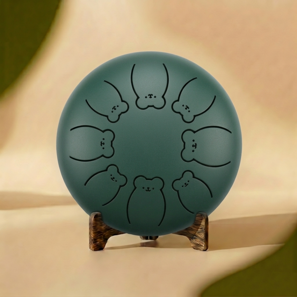 tonguedrum 8 notes enfant vert matte oursa